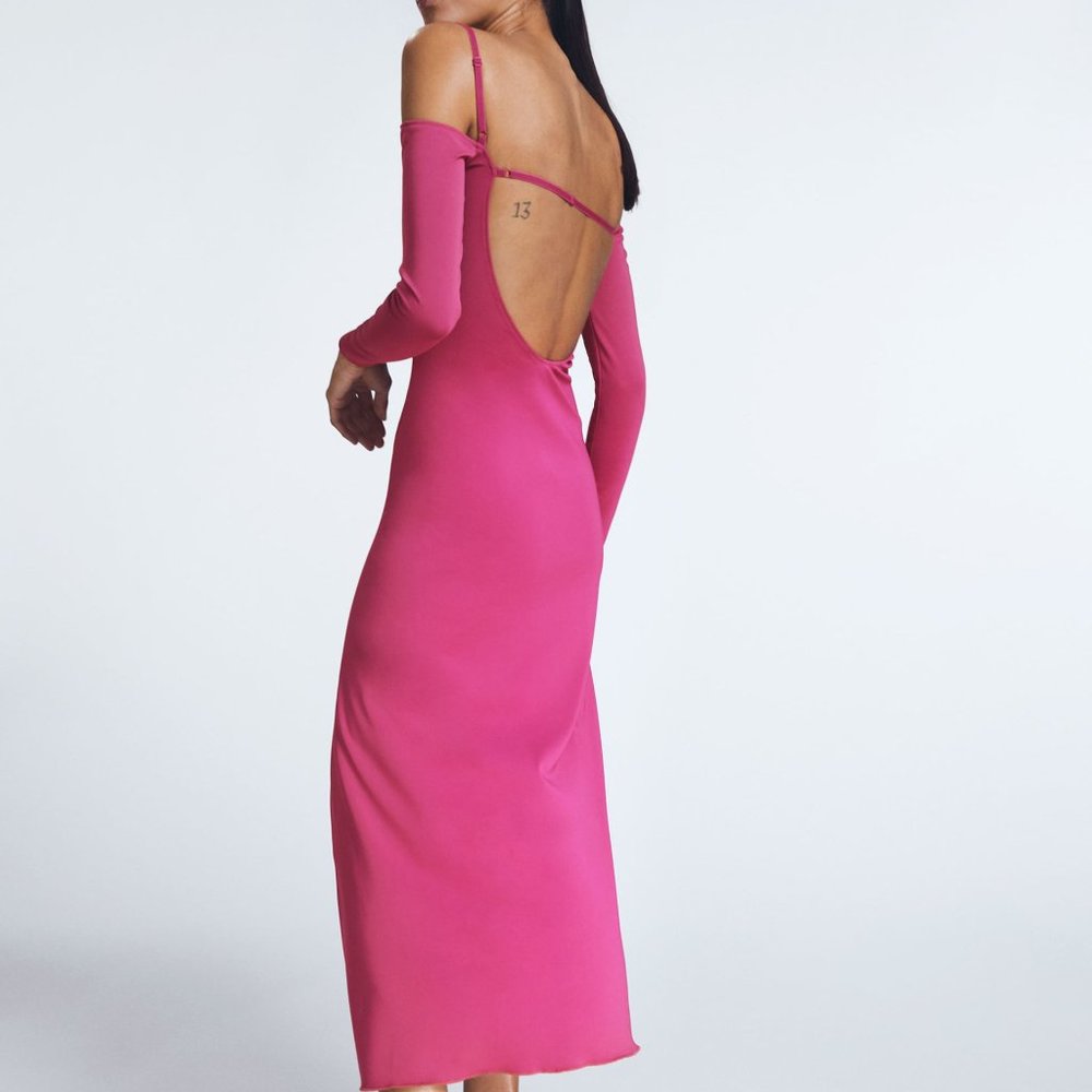 ZARA CUT OUT OPEN BACK MIDI DRESS